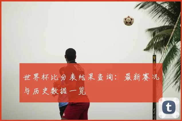 世界杯比分表结果查询：最新赛况与历史数据一览